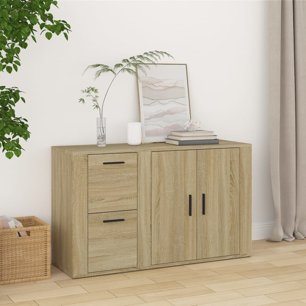 Sideboard Sonoma oak 100x33x59.5 cm Engineered wood