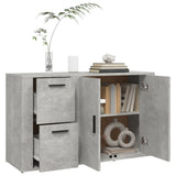 Buffet Gris béton 100x33x59,5 cm Bois d'ingénierie