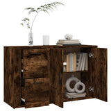 Buffet Chêne fumé 100x33x59,5 cm Bois d'ingénierie