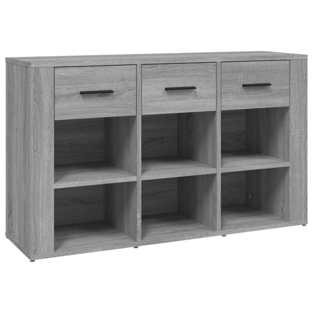 Sonoma graues Sideboard 100x30x59,5 cm Holzwerkstoff