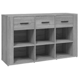 Sonoma graues Sideboard 100x30x59,5 cm Holzwerkstoff