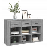 Sonoma graues Sideboard 100x30x59,5 cm Holzwerkstoff