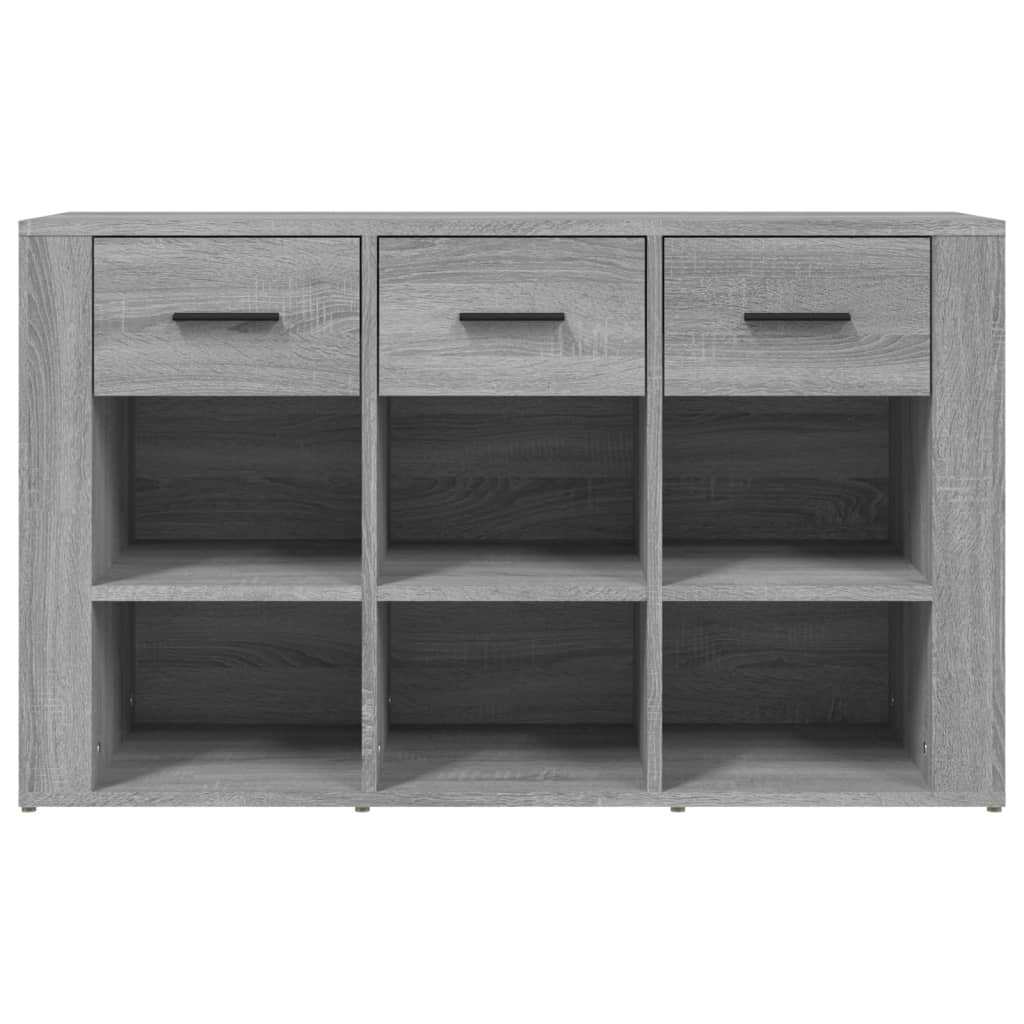 Sonoma graues Sideboard 100x30x59,5 cm Holzwerkstoff