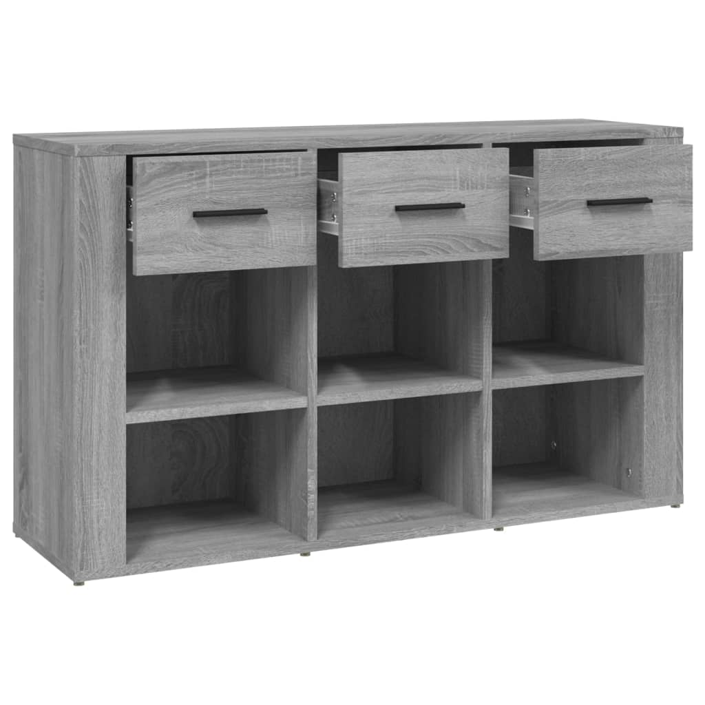 Sonoma graues Sideboard 100x30x59,5 cm Holzwerkstoff