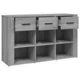 Sonoma graues Sideboard 100x30x59,5 cm Holzwerkstoff