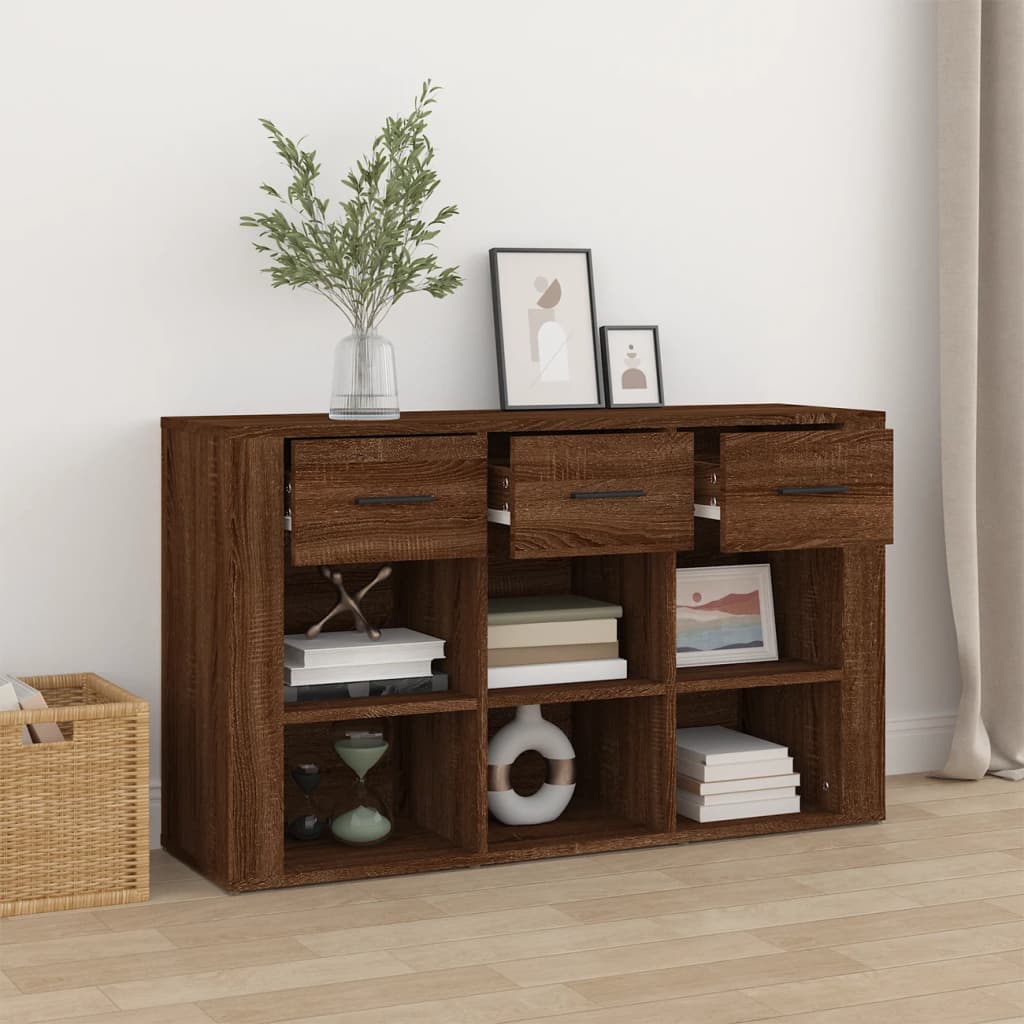 Sideboard Brown Oak 100x30x59.5 cm Engineered wood