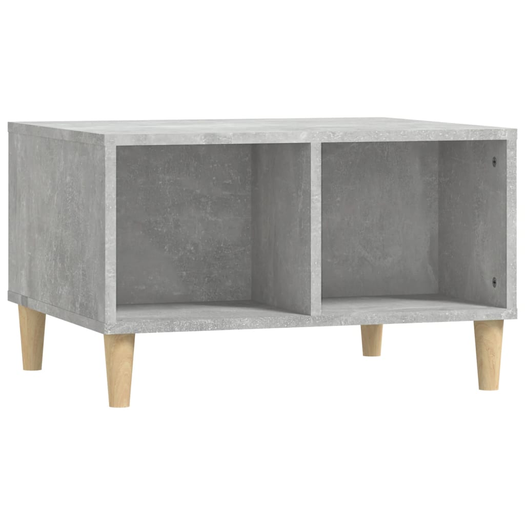 Table basse Gris béton 60x50x36,5 cm Bois d'ingénierie