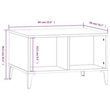 Table basse Blanc 60x50x36,5 cm Bois d'ingénierie