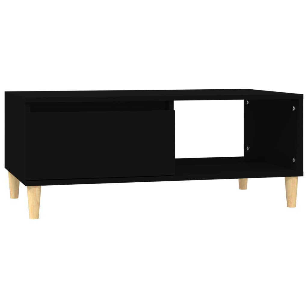 Table basse Noir 90x50x36,5 cm Bois d'ingénierie