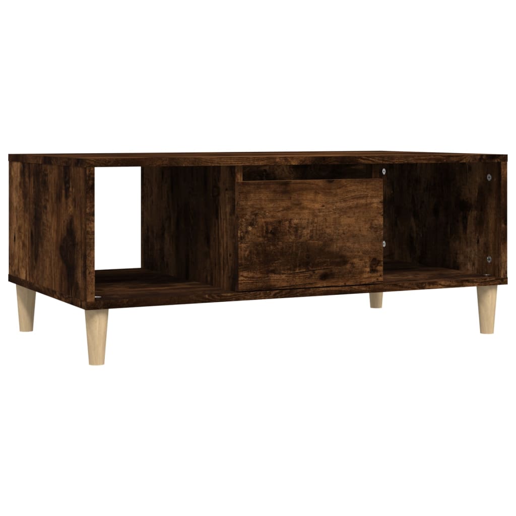 Table basse Chêne fumé 90x50x36,5 cm Bois d'ingénierie