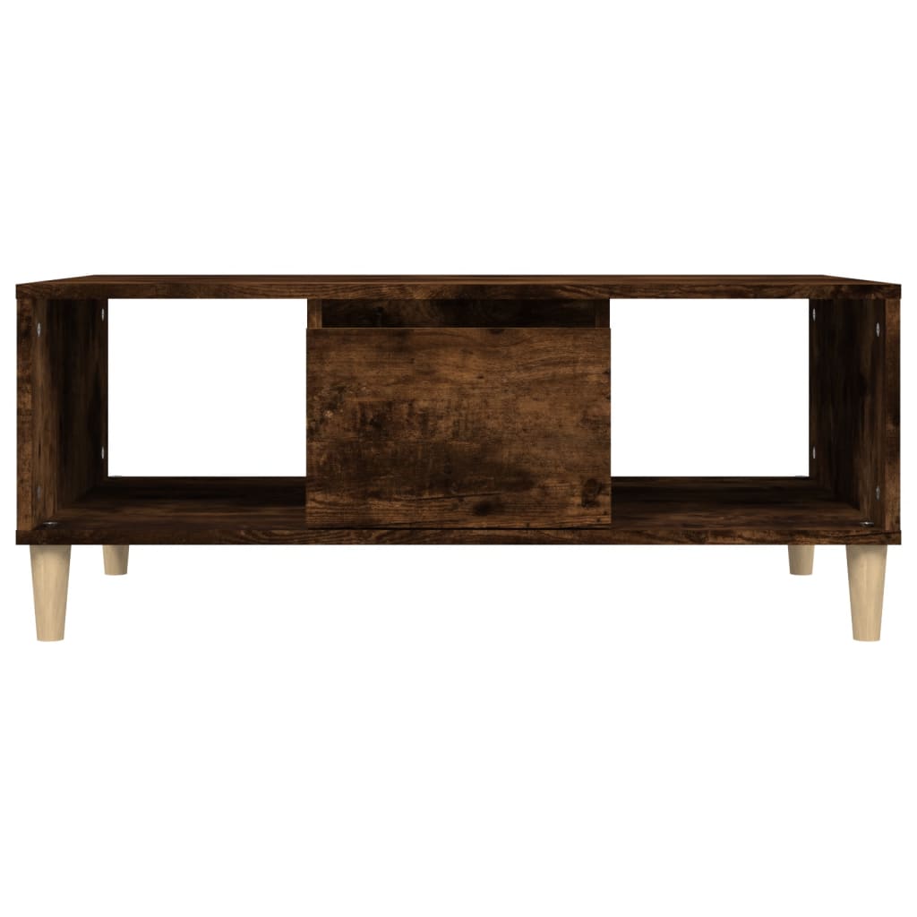 Table basse Chêne fumé 90x50x36,5 cm Bois d'ingénierie