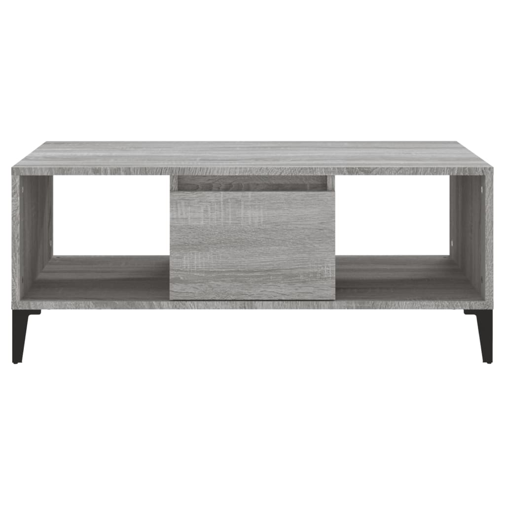 Sonoma coffee table gray 90x50x36.5 cm Engineered wood