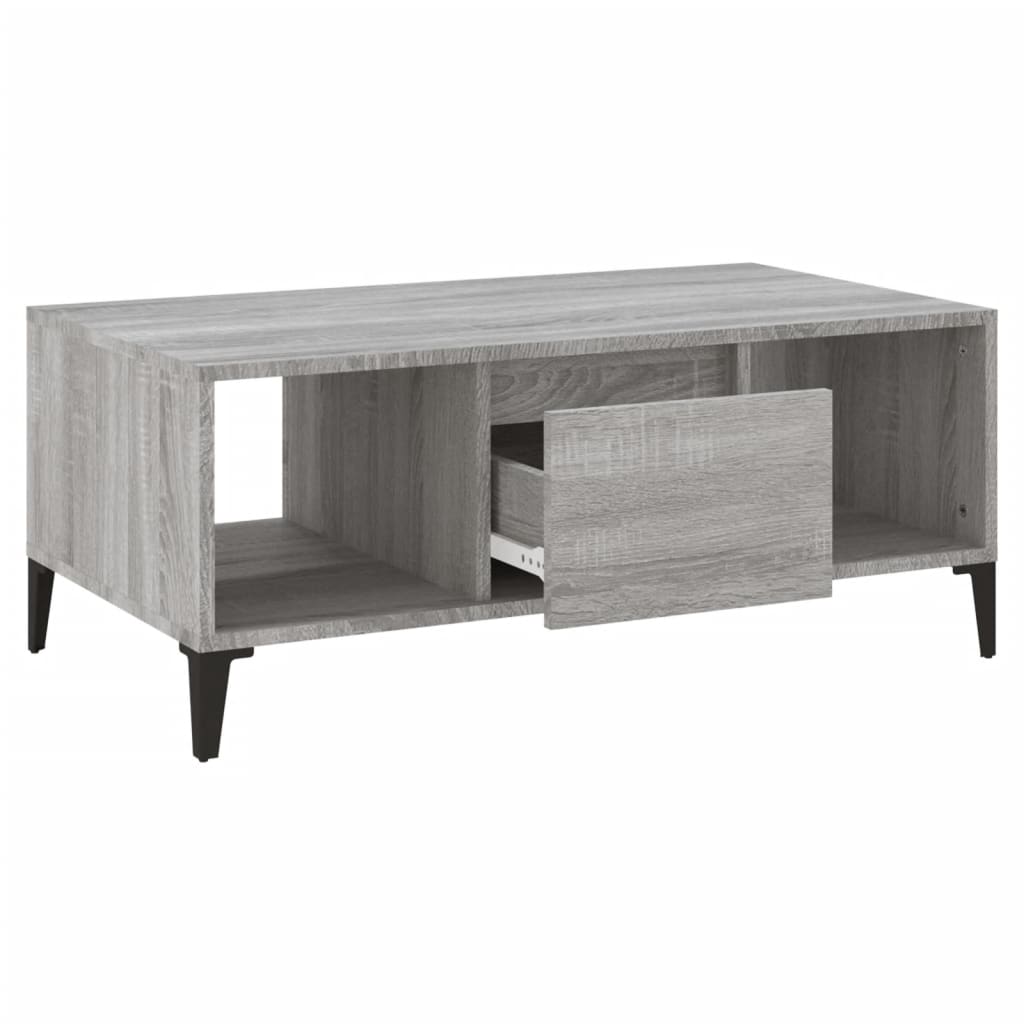 Sonoma coffee table gray 90x50x36.5 cm Engineered wood