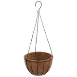 Jardinières suspendues 4 pcs avec doublure coco Noir Ø 30x52 cm