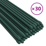 Piquets pour plantes de jardin 30 pcs vert 180 cm acier