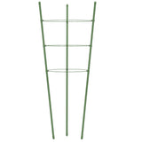 Supports pour plantes de jardin 3 anneaux 5pcs Vert 45 cm Acier