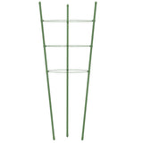 Supports pour plantes de jardin 3 anneaux 5pcs Vert 60 cm Acier