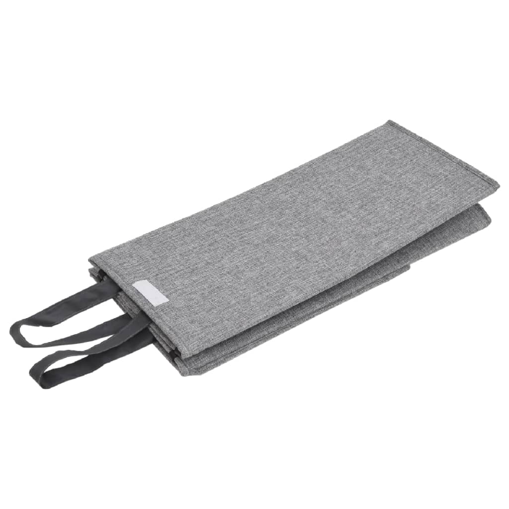 Panier à linge pliable Gris 26x34,5x59,5 cm Tissu en faux lin