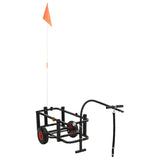 Black steel fishing trolley