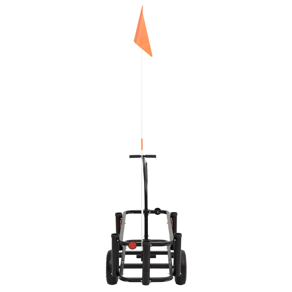 Black steel fishing trolley