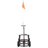 Black steel fishing trolley