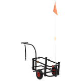 Black steel fishing trolley