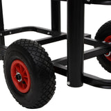 Black steel fishing trolley