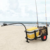 Black steel fishing trolley