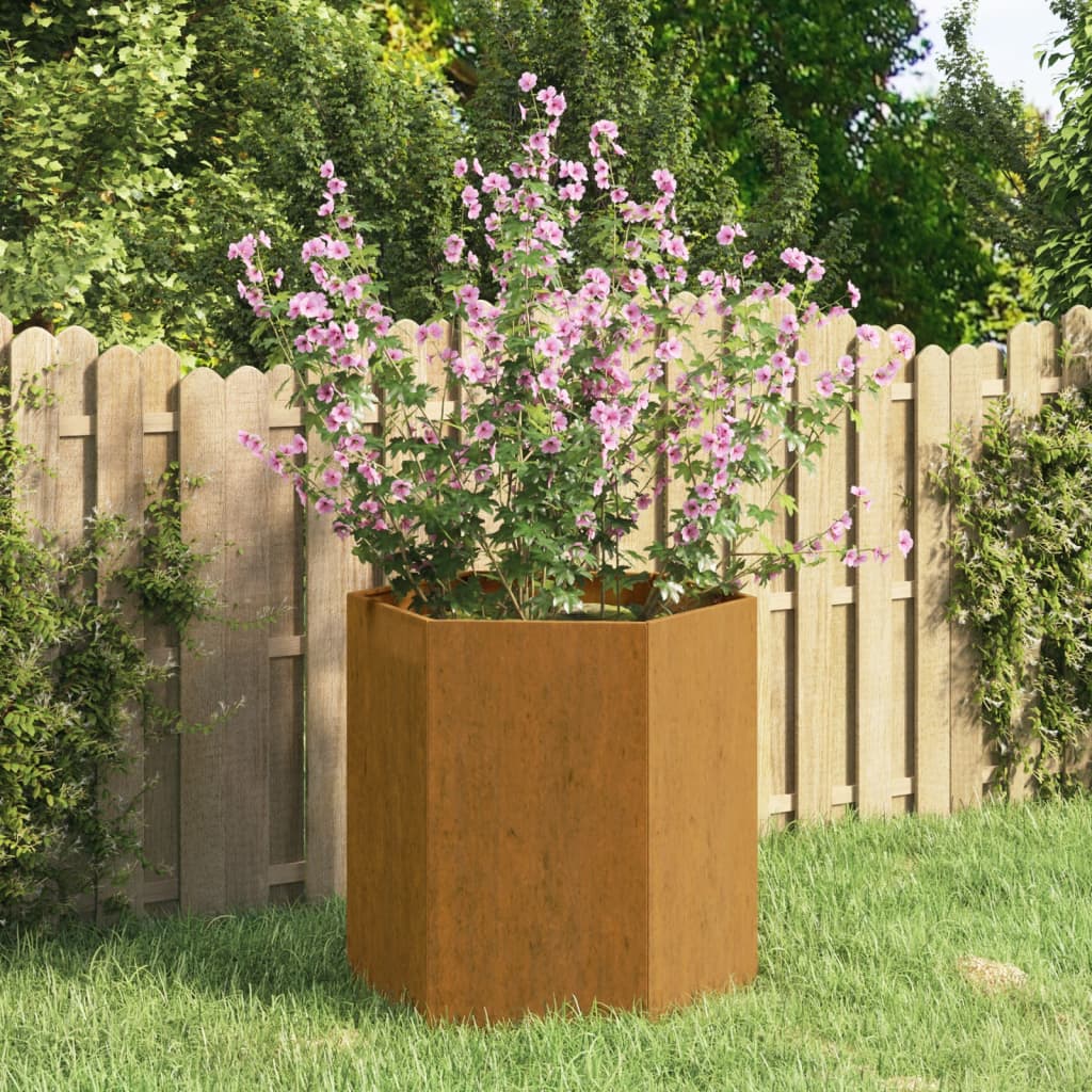 Jardinière Rouillé 40x40x45 cm Acier corten