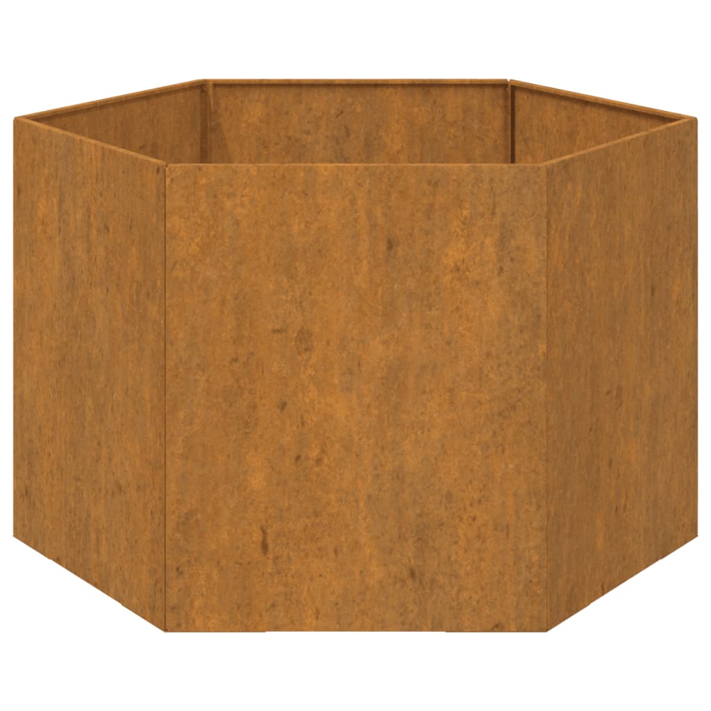 Jardinière Rouillé 60x60x45 cm Acier corten