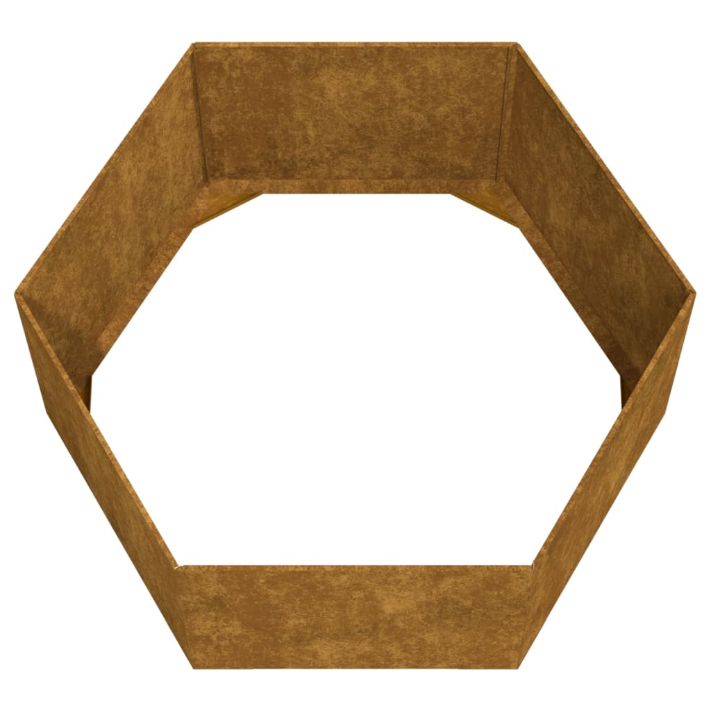 Jardinière Rouillé 90x90x45 cm Acier corten