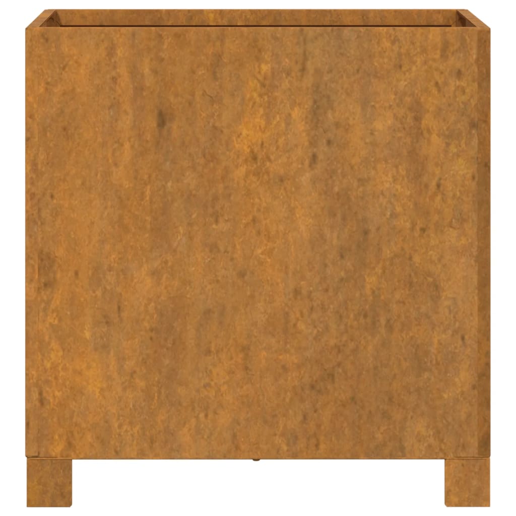 Jardinières avec pieds 2 pcs Rouillé 42x40x43 cm Acier corten