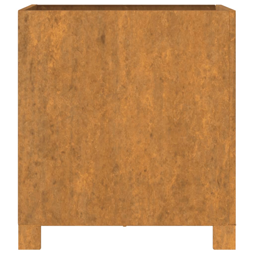 Jardinières avec pieds 2 pcs Rouillé 42x40x43 cm Acier corten