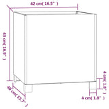 Jardinières avec pieds 2 pcs Rouillé 42x40x43 cm Acier corten