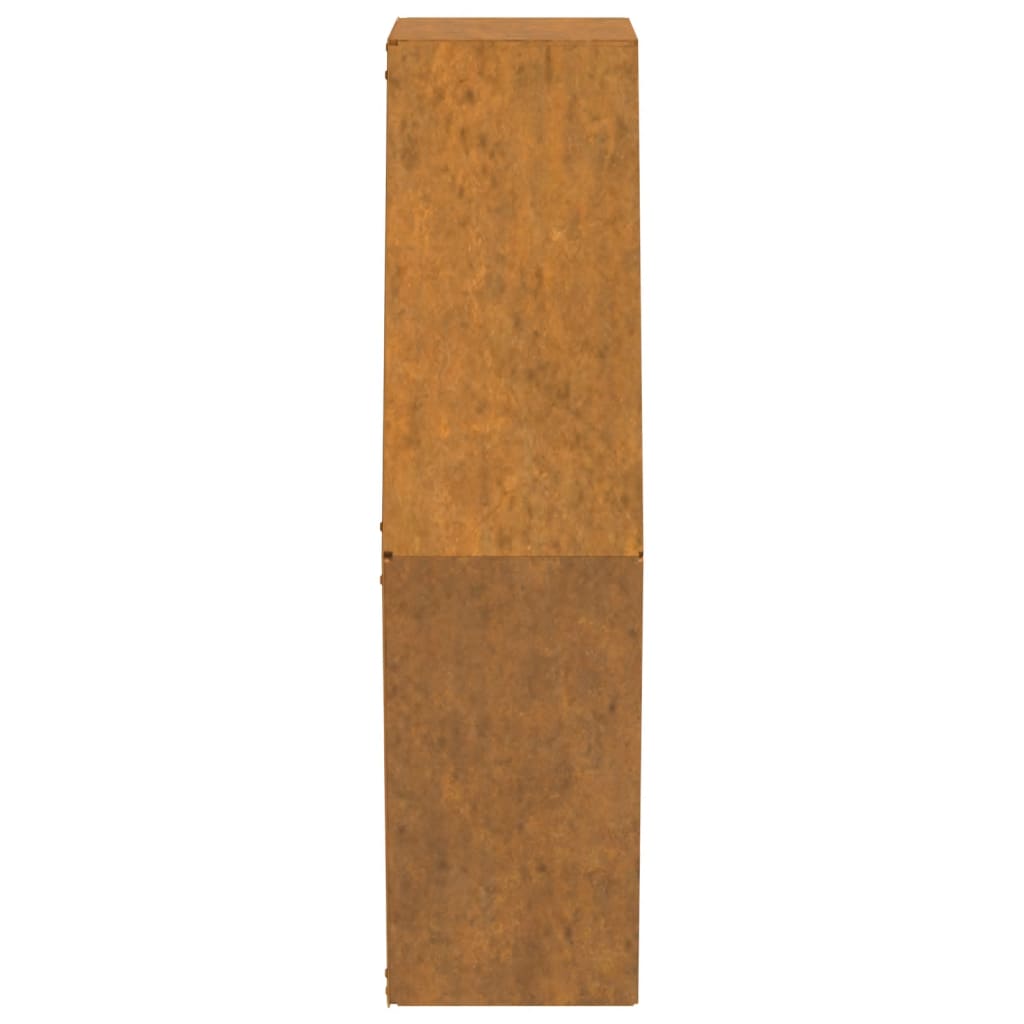 Jardinières murales 2 pcs Rouillé Acier corten 46x10x40 cm