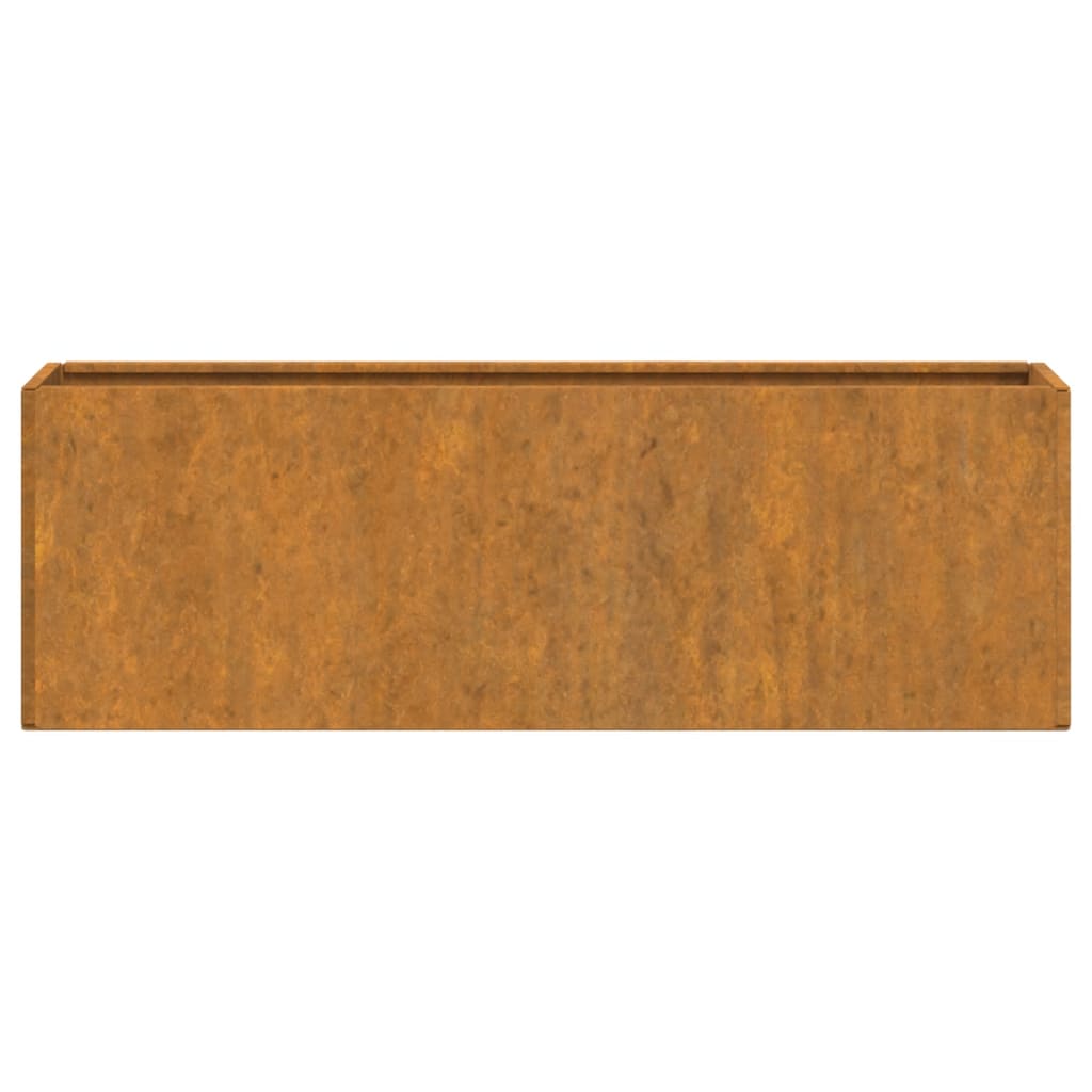 Jardinières murales 2 pcs Rouillé Acier corten 53x10x17 cm