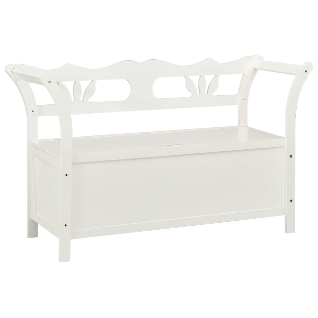 Banc Blanc 107x45x75,5 cm Bois de sapin solide