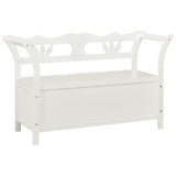 Banc Blanc 107x45x75,5 cm Bois de sapin solide