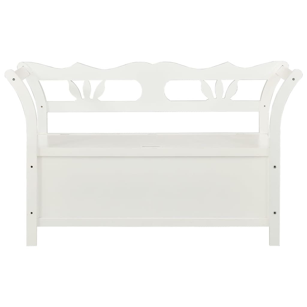 Banc Blanc 107x45x75,5 cm Bois de sapin solide