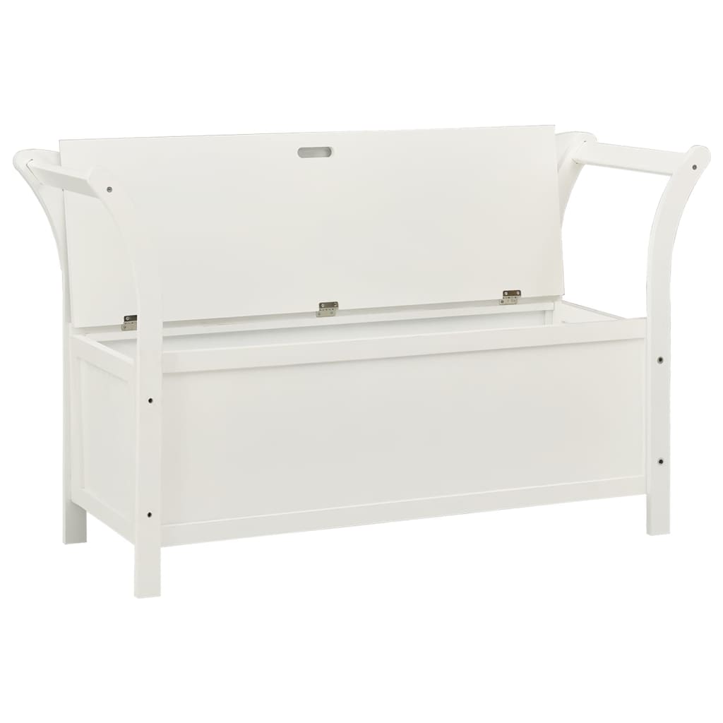 Banc Blanc 107x45x75,5 cm Bois de sapin solide