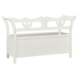 Banc Blanc 107x45x75,5 cm Bois de sapin solide