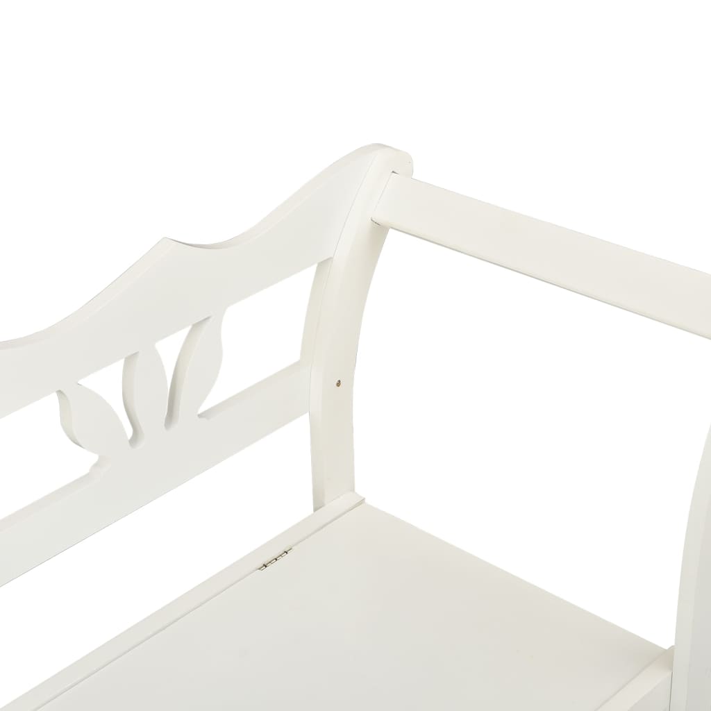 Banc Blanc 107x45x75,5 cm Bois de sapin solide