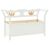 Banc Blanc 107x45x75,5 cm Bois de sapin solide