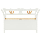 Banc Blanc 107x45x75,5 cm Bois de sapin solide