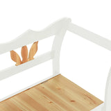 Banc Blanc 107x45x75,5 cm Bois de sapin solide