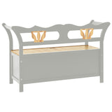 Banc Gris 107x45x75,5 cm Bois de sapin solide