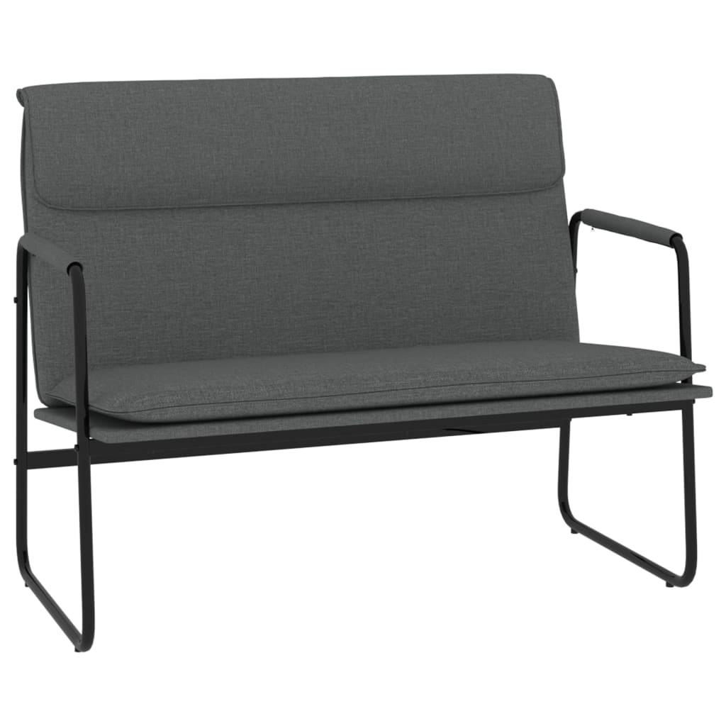 Banc Gris foncé 100x64x80 cm Tissu