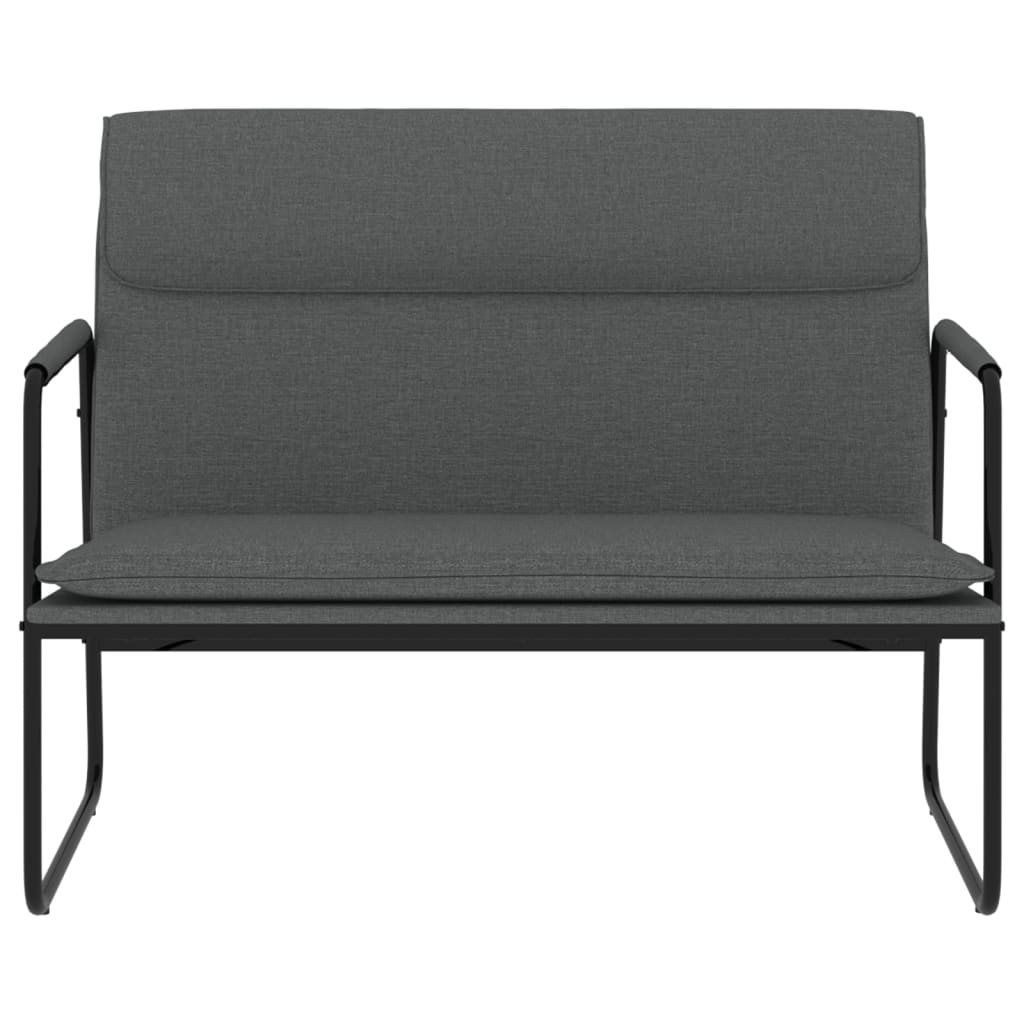 Banc Gris foncé 100x64x80 cm Tissu