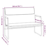 Banc Noir 100x64x80 cm Similicuir