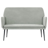 Banc Gris clair 108x79x79 cm Velours